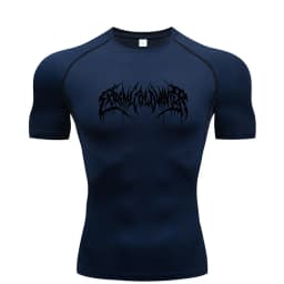 Summer Compression Sweatshirt Short Sleeve Men's Fitness T-Shirt Running Quick-Dry Top Gym Workout Bodybuilding T-Shirt S-3XL