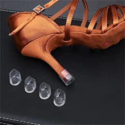 2 Pcs Silicone Heel Stoppers High Heel Protectors Heel Savers Heel Caps Latin Stilettos Dancing Cover for Woman Female 69HD