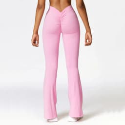 V-shaped Hip Yoga Pants Flare Leggings Women High Waist Wide Leg Pants Women Gym Fitness Sports Flared Pant Dance Trousers