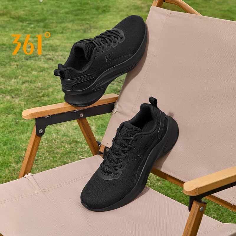361 Degrees Men Running Racing Shoes Shock Absorbing Wear Thick Bottom Resistant Casual All-Match Mesh Male Sneaker 672412233