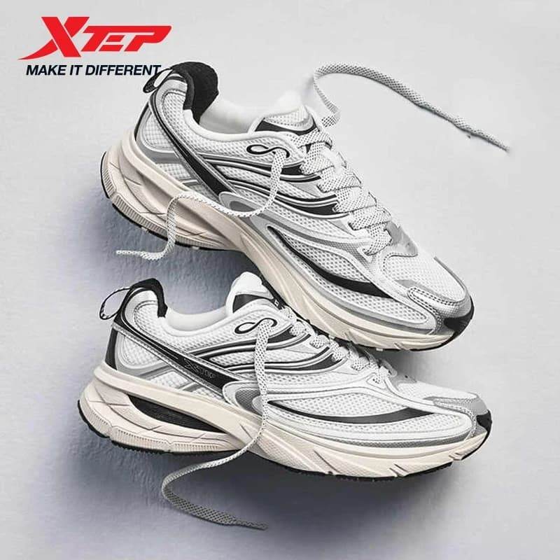 Xtep Little Basque 2 Casual Shoes for Women 2025 Summer Vintage Comfortable Non-Slip Durability Retro Sneakers 875218320018