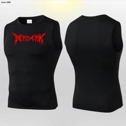 Anime Berserk Guts Print Compression Vest Men Gym Fitness Mens Vest Quick Dry Bodybuilding Tank Top Muscle Sleeveless Shirt