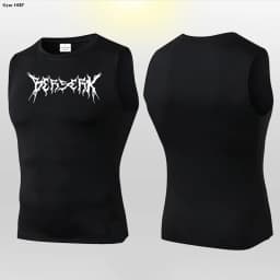 Anime Berserk Guts Print Compression Vest Men Gym Fitness Mens Vest Quick Dry Bodybuilding Tank Top Muscle Sleeveless Shirt