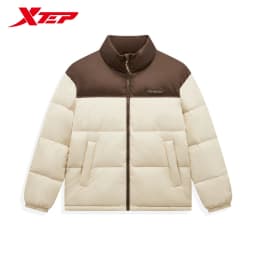Xtep Down Jacket For Men And Women Winter Warm Soft Coat Trendy Retro Comfortable Tops 876427190010