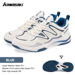 Kawasaki Rubber Sole Non-Marking Badminton Shoes C32016 Carbon Fiber Sheet Inside Professional Anti Torsion Sports Tennis Shoes