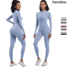 Women's Jumpsuit Women's Sports Shapewear Seamless Slim Fit Long Sleeve Sports Bodysuit Fitness Sports Bodysuit Yoga Suit