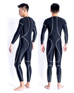 Men's Sharkskin Waterproof Bodysuit Long Sleeve Sun Protectio Wetsuits Diving Suit Black Jump Suit554