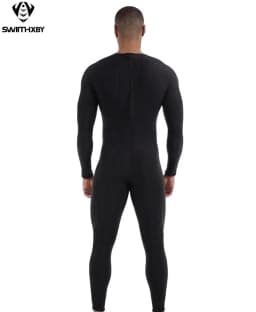 Men's Sharkskin Waterproof Bodysuit Long Sleeve Sun Protectio Wetsuits Diving Suit Black Jump Suit554
