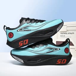New Trendy Sports Running Shoes, Comfortable and Breathable Men's and Women's Sports Casual Shoes, Outdoor Large-sized Black 10