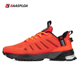 Baasploa Running Shoes For Men Lightweight Sneakers Man Designer Mesh Sneaker Lace-Up Male Breathable Sports Tennis Shoe