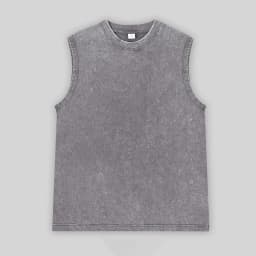 Vintage Acid Wash Cotton Tank Tops for Men Women Gym Workout Bodybuilding Sports Vest Summer Casual Sleeveless Tees Tops