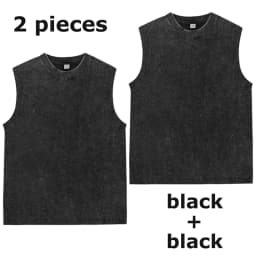 Vintage Acid Wash Cotton Tank Tops for Men Women Gym Workout Bodybuilding Sports Vest Summer Casual Sleeveless Tees Tops