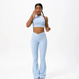 Flare Leggings Yoga Pants Women High Waist Wide Leg Pants Women Gym Workout Fitness Sports Flared Pant Latin Dance Trousers
