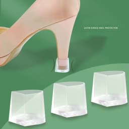 Latin Dance Heel Protector Includes Heels Anti-Slip Silicone High Heel Wedding Ballroom Latin Dance Shoes Woman