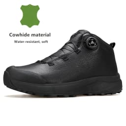 HUMTTO Leather Hiking Shoes 2024 Winter Camping Men's Sports Shoes Breathable Trekking Boots Man Outdoor Safety Sneakers for Men