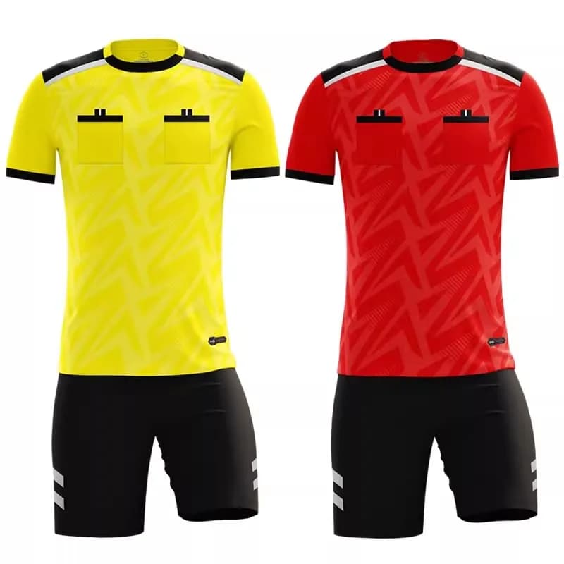 Football Kits 2025 Men Referee Uniforms Soccer Football Jerseys Shirts Pockets Judge Short Sleeve Team Shirt Sportswear Clothes