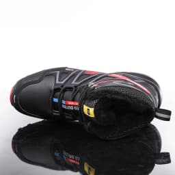 New Men's Mountaineering Boots Large Outdoor Anti collision Waterproof Warm Snow Boots Windproof Motorcycle Shoes Hiking Boots