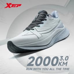 Xtep Men's Running Shoes 2000km 3.0 2025 Spring Lightweight Cushioned Wear-Resistant Training Jogging Sneakers 875119110032