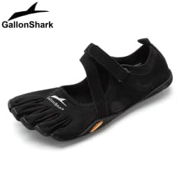 GallonShark Adult Non-Slip Closed-Toe Five-Finger Shoes, Supportive Barefoot Shoes for Yoga, Pilates & Home Exercise Sessions