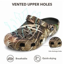8Fans Camo Clogs for Men,Outdoor Garden Slip On Sandals Summer Water Beach Shoes Lightweight Breathable Non Slip Casual Slippers