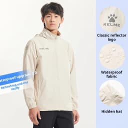 KELME Sports Windbreaker Men's Summer Windproof Football Waterproof Running Outdoor Training Jacket Punch