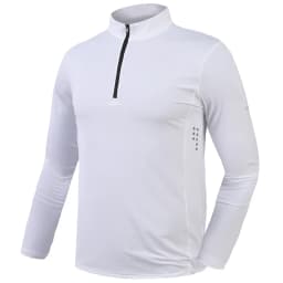 Men Slim Fit Track Top Men's Half Zipper Stand Collar Sports T-shirt with Long Sleeves for Running Fitness Training Breathable