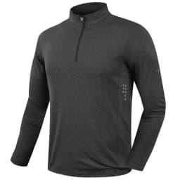 Men Slim Fit Track Top Men's Half Zipper Stand Collar Sports T-shirt with Long Sleeves for Running Fitness Training Breathable