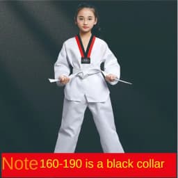 New Pattern Men's and Women's Taekwondo Clothing Long Sleeves Pure Cotton Taekwondo Clothing Training Clothing Wear-resistant
