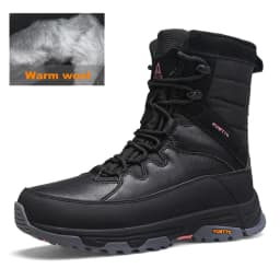 HUMTTO Women's Hiking Boots Winter Leather Snow Trainers Luxury Designer Trekking Boots Outdoor Casual Shoes 2024 Woman Sneakers