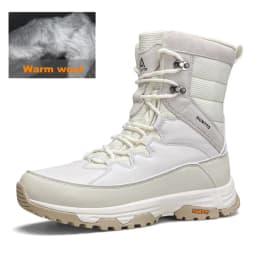 HUMTTO Women's Hiking Boots Winter Leather Snow Trainers Luxury Designer Trekking Boots Outdoor Casual Shoes 2024 Woman Sneakers