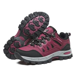 HIKEUP Autumn And Winter Outdoor Hiking Shoes Men Women Sneakers Couple Models High Quality Leather Sport Men Trekking Plus Size