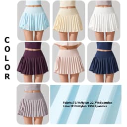 Women Summer Tennis Skirt High Waist Gym Yoga Short Breathable Quick Dry Running Skort Female Pocket Golf Skirt Workout Clothes