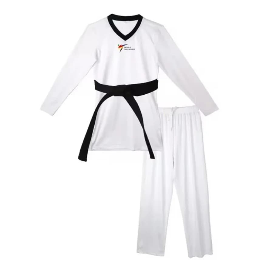 2025 Nieuwe stijl Taekwondo-uniform Nauwsluitend Stretch Sneldrogend Unisex Competitiepak Combat Dobok Logo aanpassen Wit