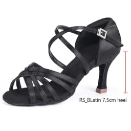 UK Latin Dance Shoes Women's Professional High Heel Soft Suede Soled for Adults Club White Latin Dance Shoes