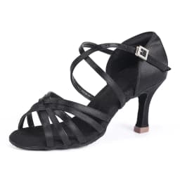 UK Latin Dance Shoes Women's Professional High Heel Soft Suede Soled for Adults Club White Latin Dance Shoes