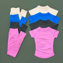 2 Pieces Short Sleeve Sports Set Women Round Neck Breathable Short Sleeve Yoga Sports Leggings Gym Sportswear Workout Sets