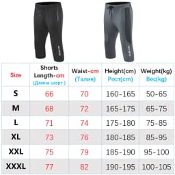 3/4 Pants Compression Spandex Runnining Quick Dry Gym 7 Points Pant Zipper Pockets Joggings Sweatpant Training Cropped Pants