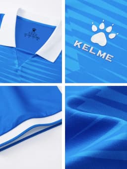 Kelme Soccer T-shirt Sports Leisure Running Gym Exercise Training Elastic Quick Drying Short Sleeve T-shirt Men's Polo Top