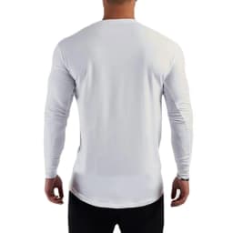 Plain Cotton Breathable Long Sleeve Clothing Gym Fitness Bodybuilding Sport T-shirts Mens Workout Casual Slim Fit Autumn Shirts