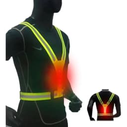 LED Running Vest Reflective Glowing Reflector Straps High Cycling Visibility Night Running Riding Clothing Elastic Band