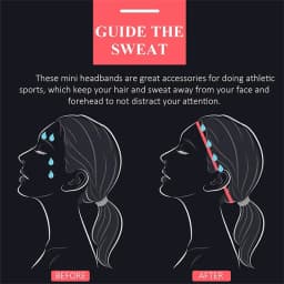 1PCs Simple unisex sports hairband non-slip silicone strip sweat guide elastic headbands yoga running fitness hair accessories