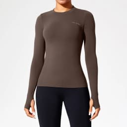 Women's Seamless Workout Top Long Sleeve, Slim Fit Running Shirt, Tummy Control Yoga Fitness Tee