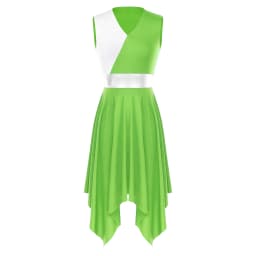 Women Color Block Modern Liturgical Dance Costumes Church Worship Praise Dancewear Stage Performance Costume Lyrical Dance Dress