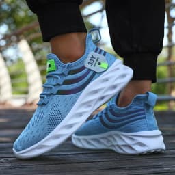 Men's Mesh Running Shoes Breathable Lightweight Sneakers Outdoor Mesh Black Running Shoes Athletic Jogging Tenis Walking Shoes