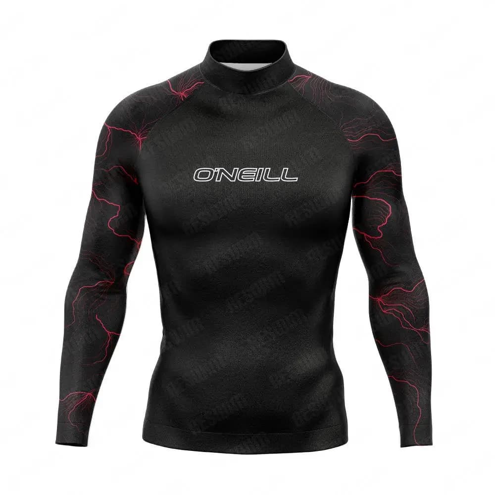 2025 Men's Long Sleeve Surfing Suit Rashguard Swimsuit Sun UV Protection T-Shirt Surf Diving Swimming Tight Rash Guards Swimwear