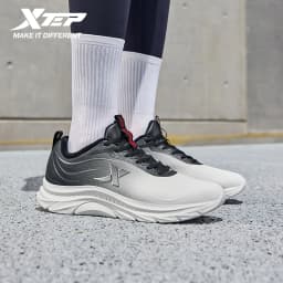 Xtep Cotton Shoes for Men Synthetic Leather Comfortable Breathable Non-Slip Shock Absorption Soft Walking Sneakers 875419370031
