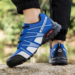 Men's Mesh Breathable Hiking Shoes Lightweight Non-slip Waterproof Wear Resistant Outdoor Trekking Camping Sneakers
