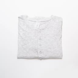 LULU FLORA Henry collar curved hem short sleeved T-shirt short cut slimming top yoga workout