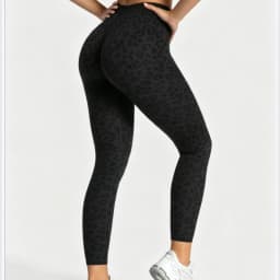 HISTELLO Butt Lift Leopard Print Leggings Fit Sculpt Breathable Seamless Tummy Control Slim Fit Yoga Gym Workout Sports Pants