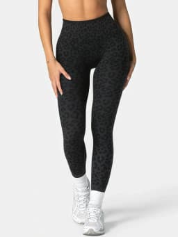 HISTELLO Butt Lift Leopard Print Leggings Fit Sculpt Breathable Seamless Tummy Control Slim Fit Yoga Gym Workout Sports Pants